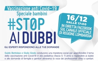 Avviso “Maratona social per approfondire il tema della vaccinazione anti Covid-19 in età pediatrica ( 5-11 anni)”